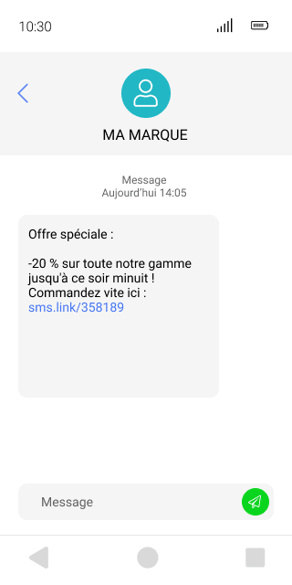 sms offre promo